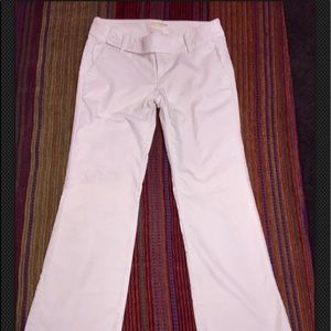 VS The Kate Fit Off White Velvet Pants 4 Short
